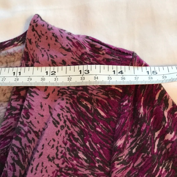 🌟ANN TAYLOR 3/4 Sleeve Mock Wrap V Neck Top, Small - Picture 5 of 8